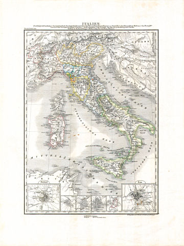 Woerl: Atlas über alle Theile der Erde, 1839 (Oestr. Ausg.)
17 (16) Italien ...