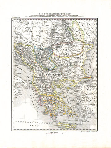 Woerl: Atlas über alle Theile der Erde, 1839 (Oestr. Ausg.)
25? (20) Die Europäische Türkey ...