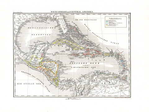 Woerl: Atlas über alle Theile der Erde, 1839 (Oestr. Ausg.)
31 (23) West-Indien und Central America