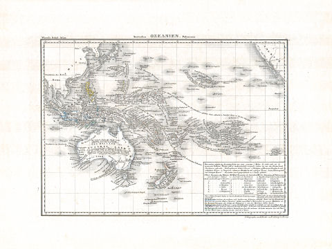 Woerl: Atlas über alle Theile der Erde, 1839 (Oestr. Ausg.)
33 (27) Ozeanien. Australien. Polynesien