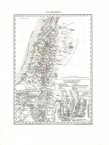 Woerl: Atlas über alle Theile der Erde, 1839 (Oestr. Ausg.)
26 (28) Palaestina