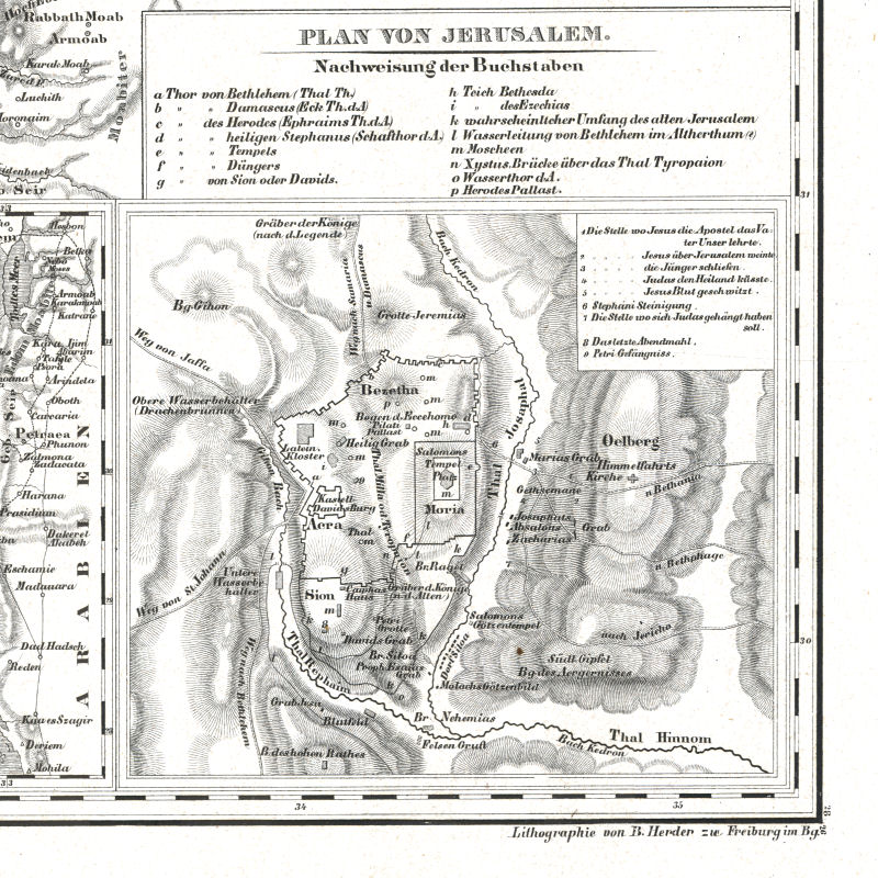 Woerl: Atlas über alle Theile der Erde, 1839 (Oestr. Ausg.)
26b (28b) Plan von Jerusalem