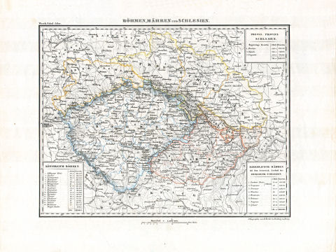 Woerl: Atlas über alle Theile der Erde, 1839 (Oestr. Ausg.)
9 (-) Böhmen, Mähren und Schlesien