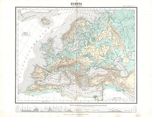 Hand- und Schulatlas, V.F. Klun (1869)
2. Europa, oro-hydrographisch