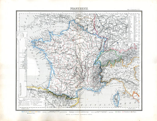 Hand- und Schulatlas, V.F. Klun (1869)
5. Frankreich