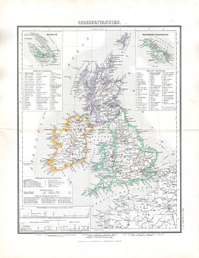 Hand- und Schulatlas, V.F. Klun (1869)
7. Grossbritannien