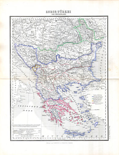 Hand- und Schulatlas, V.F. Klun (1869)
17. Europ. Türkei und Griechenland