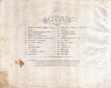 Neuer allgemeiner Hand- und Schul-Atlas, 1829
Inhoudsopgave / Table of contents