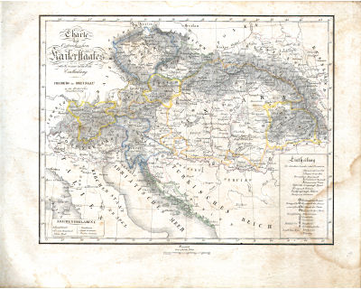 Neuer allgemeiner Hand- und Schul-Atlas, 1829
8. Charte des Oesterreichischen Kaiserstaates nach seiner neuesten Eintheilung
Keizerrijk Oostenrijk / Austrian Empire