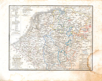 Neuer allgemeiner Hand- und Schul-Atlas, 1829
12. Karte des Königreichs der Niederlande und Hannover nebst Rheinpreussen, Chur- u. Grossherzogth. Hessen, Braunschweig, Oldenburg, Nassau, Waldeck, Lippe Detmold u. Schauenburg, Hessen-Homburg &c. &c.
Nederland, Hannover, Rijnland, Hessen, Brunswijk, Oldenburg, Nassau, Waldeck, Lippe ... / Netherlands, Hanover, Rhineland, Hesse, Brunswick, Oldenburg, Nassau, Waldeck, Lippe ...
