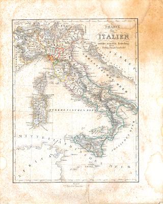 Neuer allgemeiner Hand- und Schul-Atlas, 1829
15. Charte von Italien
Italië / Italy