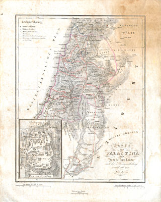 Neuer allgemeiner Hand- und Schul-Atlas, 1829
19. Karte von Palästina oder dem heiligen Lande
Palestina / Palestine