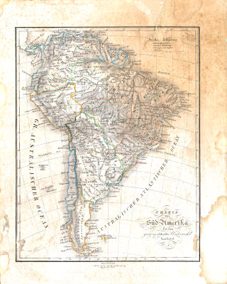 Neuer allgemeiner Hand- und Schul-Atlas, 1829
24. Charte von Süd Amerika
Zuid-Amerika / South America