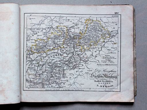 Heunisch, Neuer Hand-Atlas, ca. 1832
27. Das Herzogthum Sachsen Altenburg mit den Fürstlich Reussischen Landen