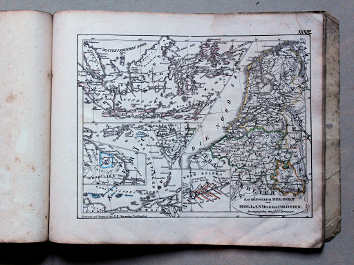 Heunisch, Neuer Hand-Atlas, ca. 1832
33. Das Königreich Belgien und Holland mit den Colonien