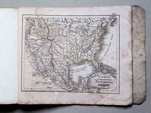 Heunisch, Neuer Hand-Atlas, ca. 1832
45. Karte der vereinigten Freystaaten von Nord-America und Mexico