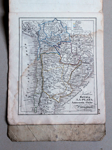 Heunisch, Neuer Hand-Atlas, ca. 1832
49. Karte von Bolivia, La Plata, Araucania, Chile und Paraguay