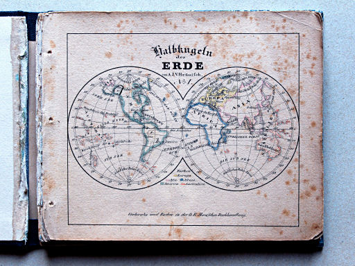 Heunisch, Taschen-Atlas, ca. 1827
1. Halbkugeln der Erde