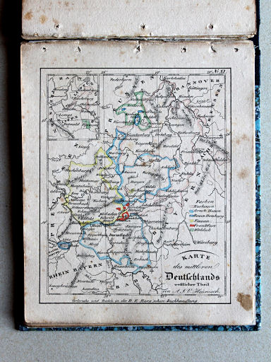 Heunisch, Taschen-Atlas, ca. 1827
11. Karte des mittleren Deutschlands westlicher Theil