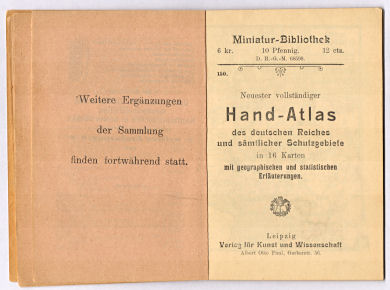 Hand-Atlas von Deutschland, 1898
Titelpagina / Title page
