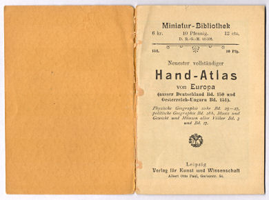 Hand-Atlas von Europa, 1899
Titelpagina / Title page