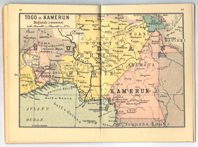Hand-Atlas von Deutschland, 1898
1.7. Togo u. Kamerun