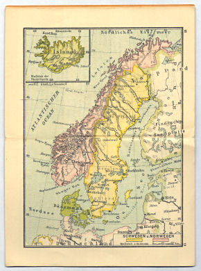 Hand-Atlas von Europa, 1899
3.5. Schweden u. Norwegen. Island