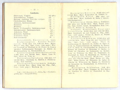 Hand-Atlas von Oesterreich-Ungarn ca. 1906
Tekst / Text p. 12, 13