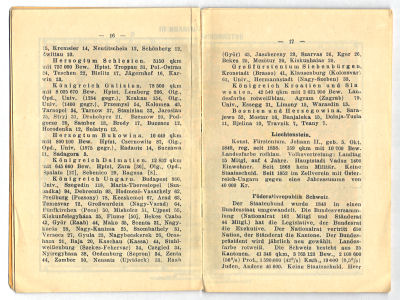 Hand-Atlas von Österreich-Ungarn ca. 1914
Tekst / Text p. 16, 17