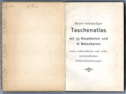 Neuer vollständiger Taschen-Atlas, 1905
Titelpagina / Title page