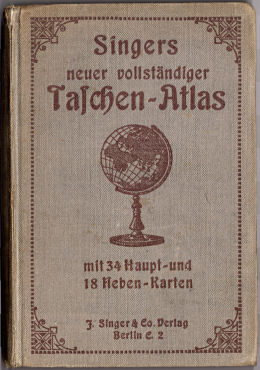 Singers neuer vollständiger Taschen-Atlas, 1913
Voorkant band / Front cover