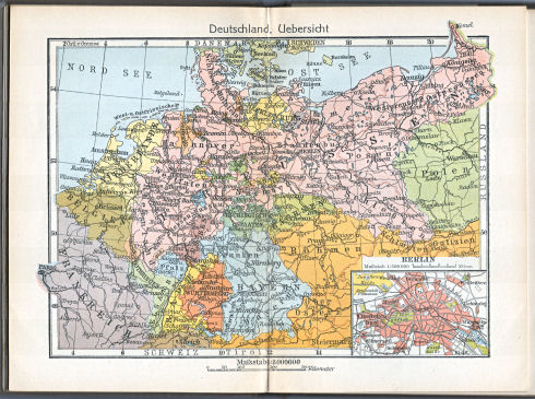 Singers neuer vollständiger Taschen-Atlas, 1913
3. Deutschland, Uebersicht