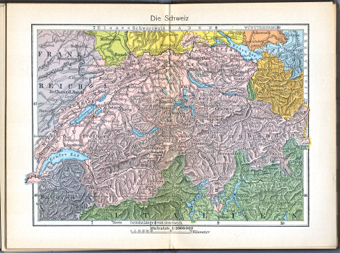 Singers neuer vollständiger Taschen-Atlas, 1913
13. Die Schweiz