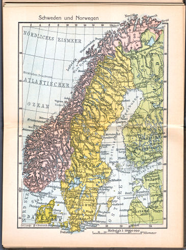 Singers neuer vollständiger Taschen-Atlas, 1913
18. Schweden und Norwegen