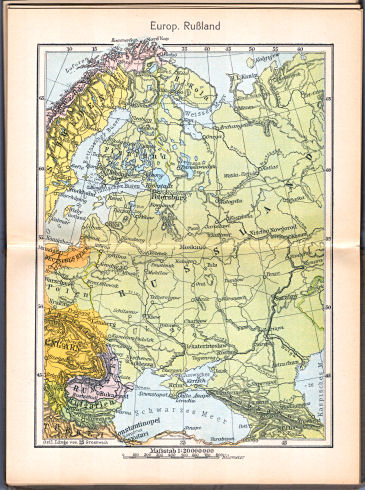 Singers neuer vollständiger Taschen-Atlas, 1913
19. Europ. Rußland