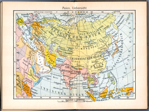 Singers neuer vollständiger Taschen-Atlas, 1913
20. Asien, Uebersicht