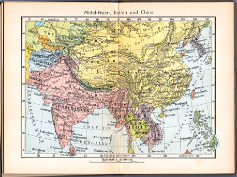 Singers neuer vollständiger Taschen-Atlas, 1913
22. Mittel-Asien, Indien und China