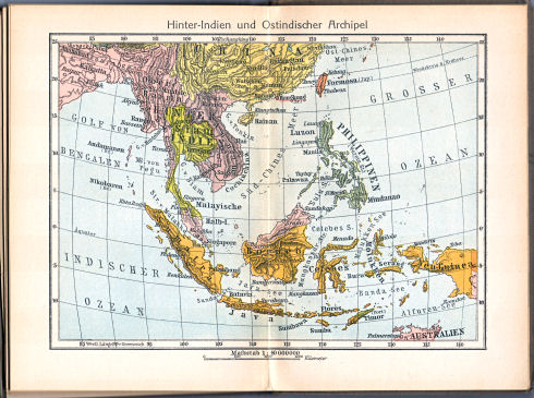 Singers neuer vollständiger Taschen-Atlas, 1913
24. Hinter-Indien und Ostindischer Archipel