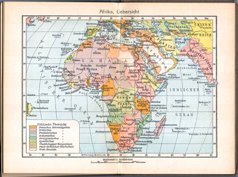 Singers neuer vollständiger Taschen-Atlas, 1913
25. Afrika, Uebersicht