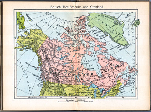 Singers neuer vollständiger Taschen-Atlas, 1913
29. Britisch-Nord-Amerika und Grönland