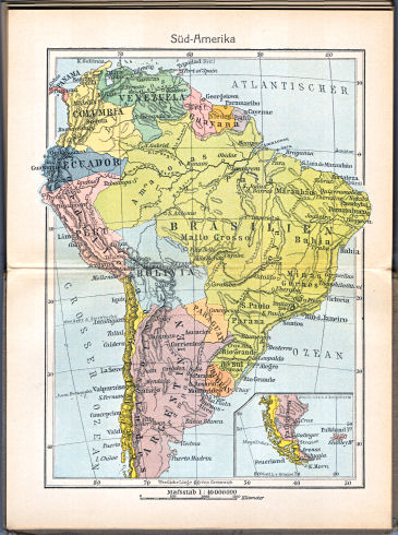 Singers neuer vollständiger Taschen-Atlas, 1913
32. Süd-Amerika