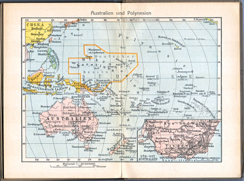 Singers neuer vollständiger Taschen-Atlas, 1913
33. Australien und Polynesien