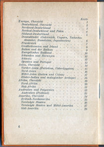 Taschen-Welt-Atlas, 1927
Inhoudsopgave / Table of contents