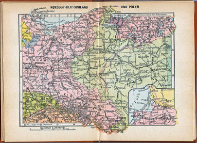 Taschen-Welt-Atlas, 1927
4. Nordost-Deutschland und Polen