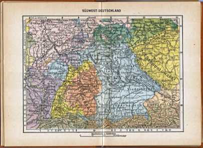 Taschen-Welt-Atlas, 1927
5. Südwest-Deutschland