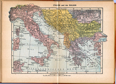 Taschen-Welt-Atlas, 1927
9. Italien und der Balkan