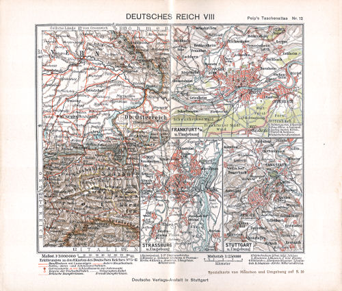 Peips Taschen-Atlas über alle Teile der Erde, 1904
12. Deutsches Reich VIII