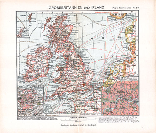 Peips Taschen-Atlas über alle Teile der Erde, 1904
20. Grossbritannien und Irland