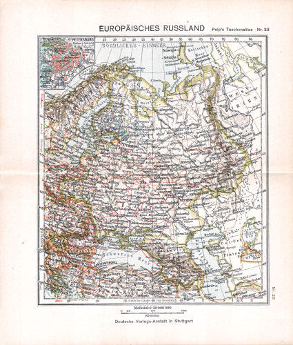 Peips Taschen-Atlas über alle Teile der Erde, 1904
23. Europäisches Russland