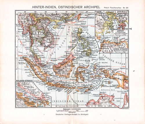 Peips Taschen-Atlas über alle Teile der Erde, 1904
26. Hinter-Indien, Ostindischer Archipel